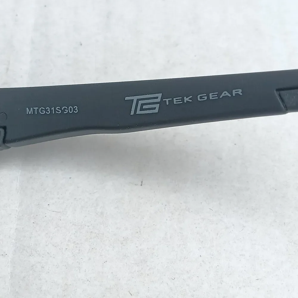 Tek Gear Rubberized Wrap Around Sunglasses-Polarized Blue Lens-Non SLip-UVA/B